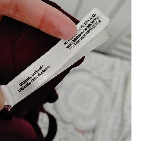 PINK Victoria's Secret Ultimate Unlined Bra Medium Burgundy - Picture 5 of 5